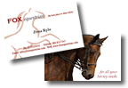Fox Equestrian Business Cards